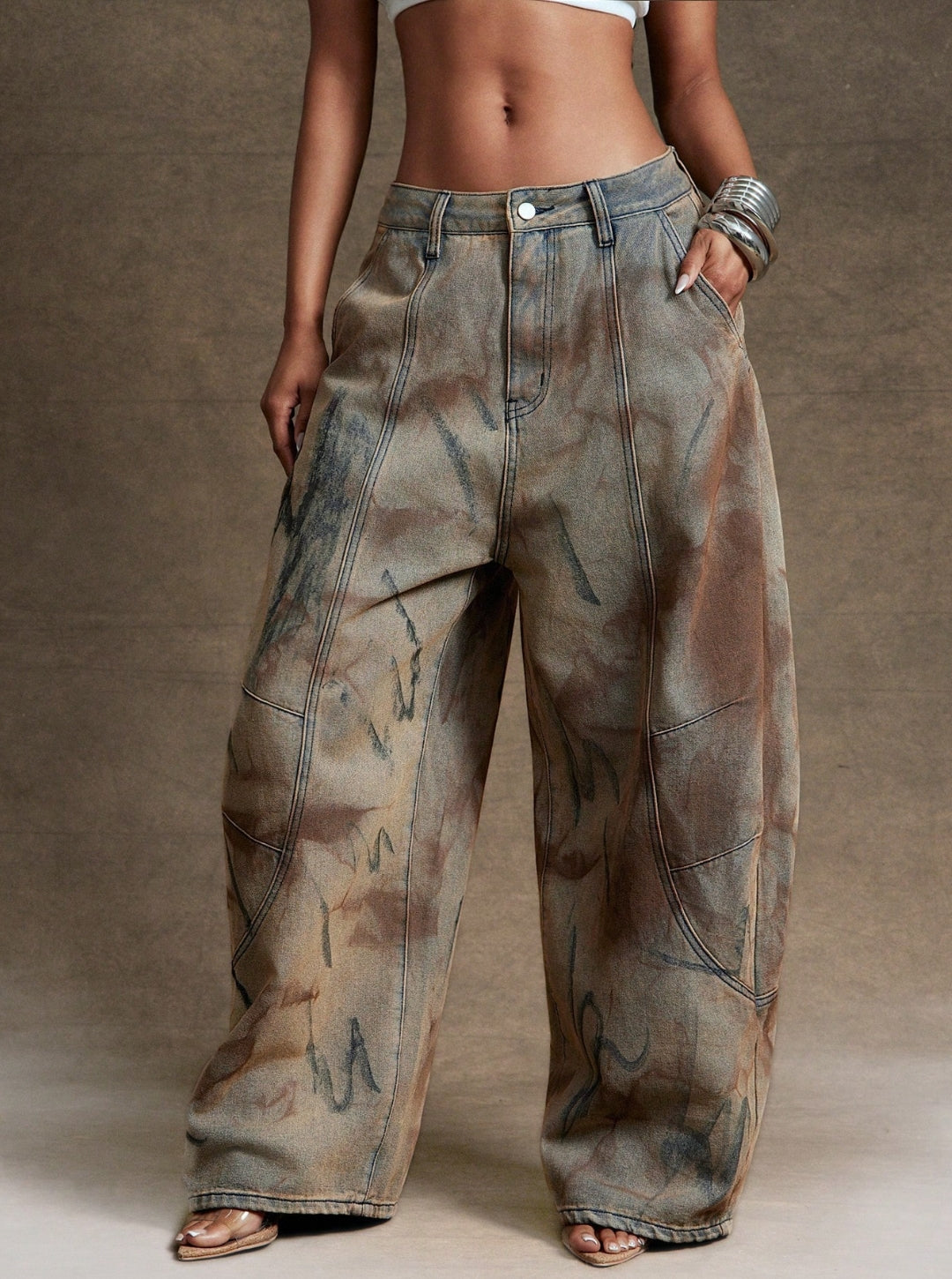 Jean Café Urban Camel Smoke Bota Ancha